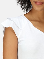 Regatta Ferra White Frill Sleeve T-Shirt - Image 5 of 9