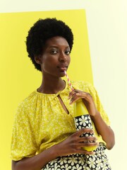 Gelb - Regatta Orla Kiely Bluse mit Bindeband am Ausschnitt - Bild 1 von 12