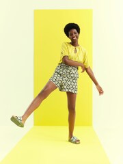 Gelb - Regatta Orla Kiely Bluse mit Bindeband am Ausschnitt - Bild 5 von 12