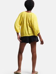 Gelb - Regatta Orla Kiely Bluse mit Bindeband am Ausschnitt - Bild 6 von 12