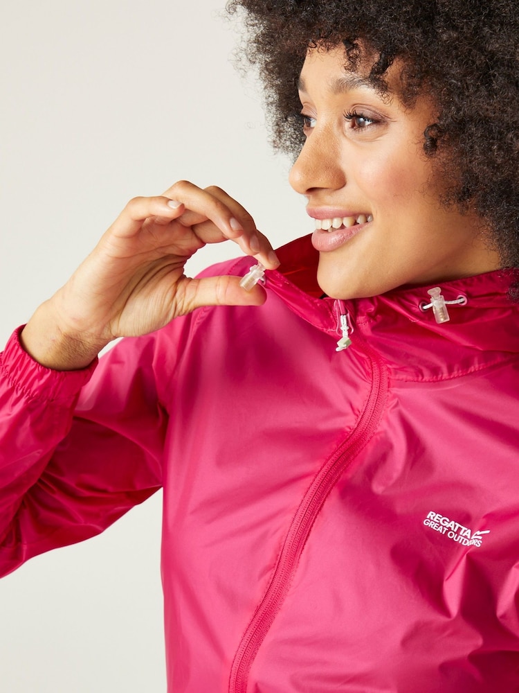 Regatta Pink Womens Waterproof Pack It Jacket III - Image 4 of 9