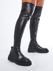 Moda In Pelle Henner Chunky Black Square Toe Casual Boots - Image 4 of 4