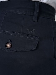 Синий - Crew Clothing Cotton Relaxed Fit Cargo Shorts - Изображение 5 из 5