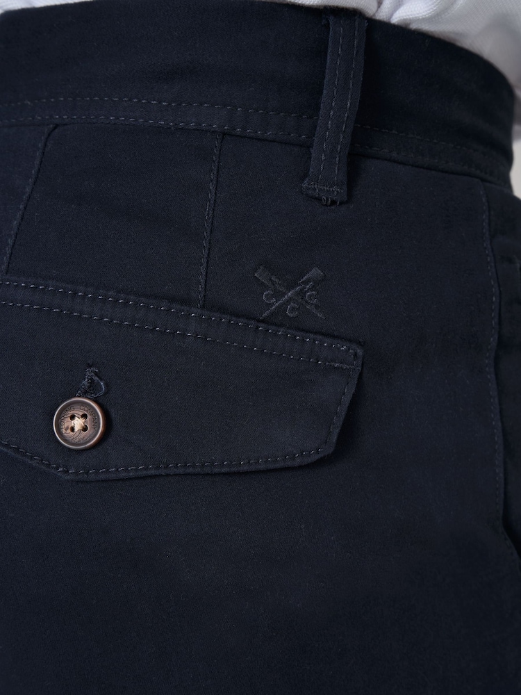 Crew Clothing Blue Cotton Relaxed Fit Cargo Shorts - Image 5 of 5 Crew Clothing Blue Cotton Relaxed Fit Cargo Shorts - Image 5 of 5