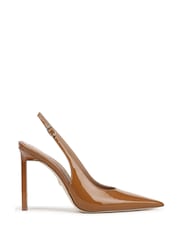 Sam Edelman Brown Tegan Regular Fit Slingbacks - Image 2 of 8