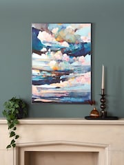 Blue Sky Abstract Framed Canvas Wall Art - Image 1 of 5