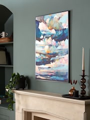 Blue Sky Abstract Framed Canvas Wall Art - Image 2 of 5
