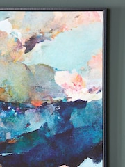 Blue Sky Abstract Framed Canvas Wall Art - Image 4 of 5