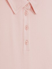 Reiss Pink Eva 4-9 yrs Cropped Polo Shirt - Image 6 of 6