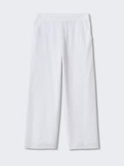 Mango White Embroidered Cotton Trousers - Image 5 of 6