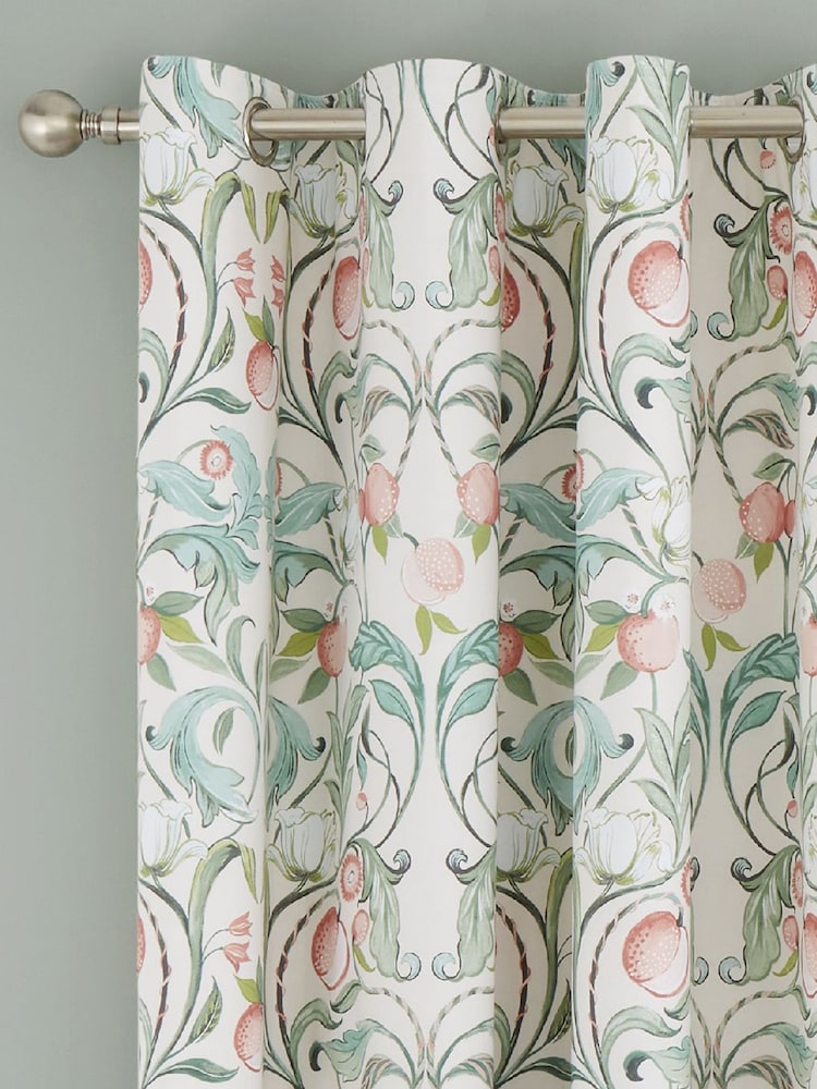 Catherine Lansfield Clarence Floral Lined Eyelet Eyelet Curtains - Image 1 of 3