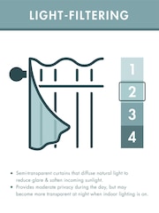 Catherine Lansfield Natural Clarence Floral Lined Eyelet Curtains - Image 4 of 5