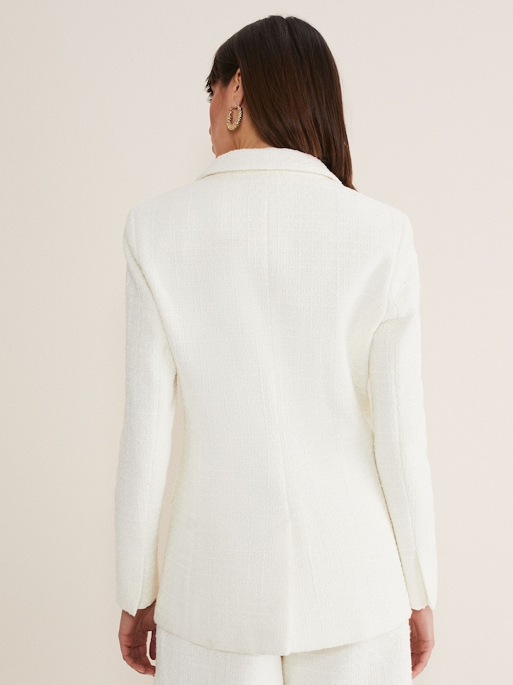 Phase Eight Cream Ripley Tweed Jacket - Image 2 of 8