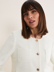 Phase Eight Cream Ripley Tweed Jacket - Image 6 of 8