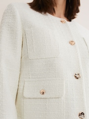 Phase Eight Cream Ripley Tweed Jacket - Image 7 of 8