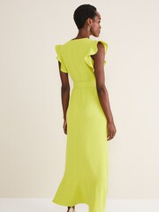 Phase Eight Yellow Phoebe Frill Maxi Dress - Image 2 of 6
