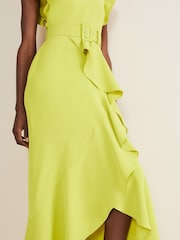 Phase Eight Yellow Phoebe Frill Maxi Dress - Image 5 of 6