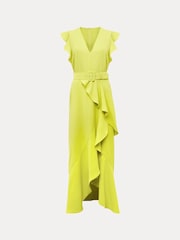 Phase Eight Yellow Phoebe Frill Maxi Dress - Image 6 of 6