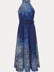 Phase Eight Blue Clea Print Midi Dress - Image 7 of 7
