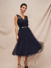 Phase Eight Blue Ella Tulle Dress - Image 1 of 8