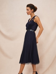 Phase Eight Blue Ella Tulle Dress - Image 3 of 8