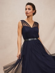 Phase Eight Blue Ella Tulle Dress - Image 5 of 8