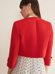 Phase Eight Red Zoele Bow Detail Jacket - Image 2 of 6