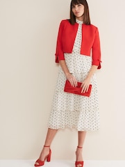 Phase Eight Red Zoele Bow Detail Jacket - Image 3 of 6