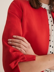 Phase Eight Red Zoele Bow Detail Jacket - Image 4 of 6