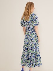 Phase Eight Blue Morven Floral Print Maxi Dress - Image 2 of 7