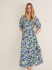 Phase Eight Blue Morven Floral Print Maxi Dress - Image 3 of 7