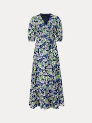 Phase Eight Blue Morven Floral Print Maxi Dress - Image 7 of 7