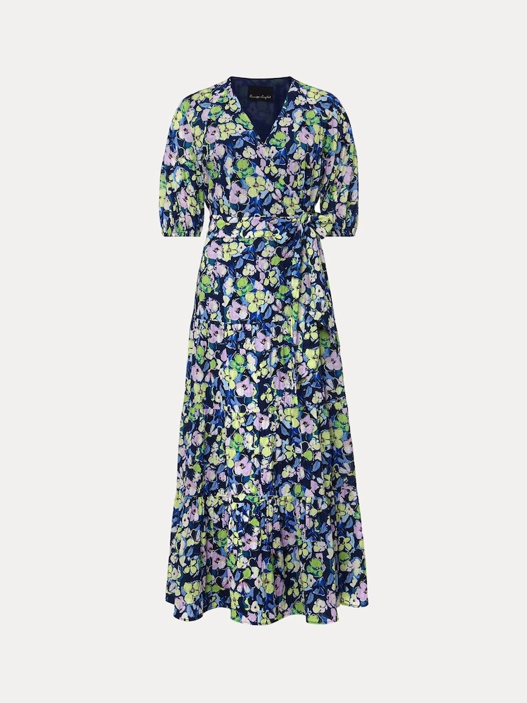 Phase Eight Blue Morven Floral Print Maxi Dress - Image 7 of 7