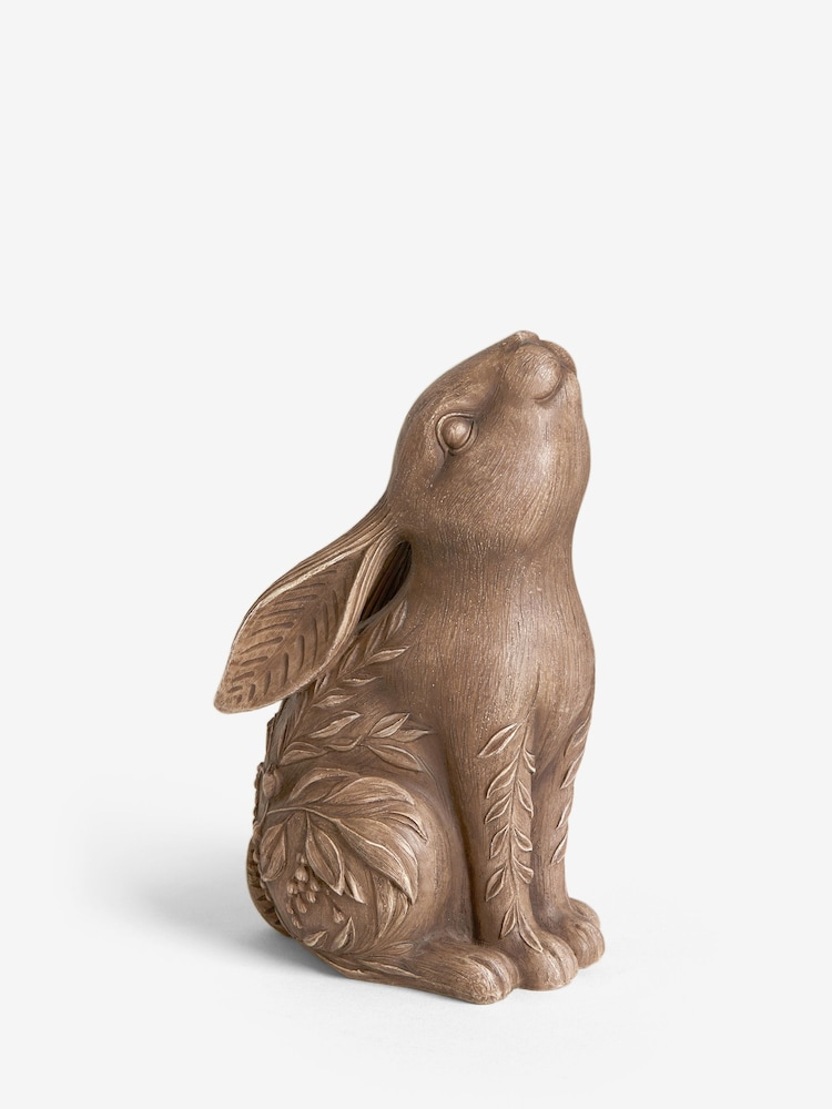 Brown Carved Hare Bookend Ornament - Image 4 of 4 Brown Carved Hare Bookend Ornament - Image 4 of 4