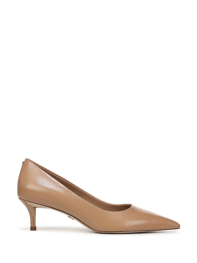 Sam Edelman Nude Summer Regular Fit Point Toe Kitten Heel Court Shoes - Image 1 of 7 Sam Edelman Nude Summer Regular Fit Point Toe Kitten Heel Court Shoes - Image 1 of 7