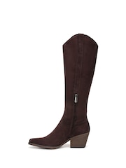 Sam Edelman Chocolate Brown Wyatt Regular Fit Knee High Western Boots - Image 2 of 7
