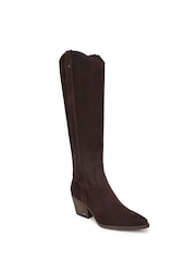Sam Edelman Chocolate Brown Wyatt Regular Fit Knee High Western Boots - Image 3 of 7