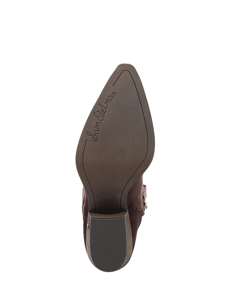 Sam Edelman Chocolate Brown Wyatt Regular Fit Knee High Western Boots - Image 7 of 7 Sam Edelman Chocolate Brown Wyatt Regular Fit Knee High Western Boots - Image 7 of 7