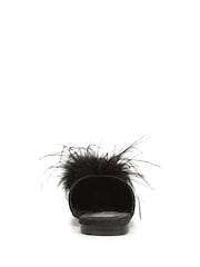 Sam Edelman Black Khai Feather Regular Fit Mules - Image 5 of 7