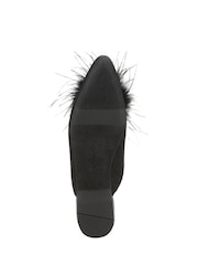 Sam Edelman Black Khai Feather Regular Fit Mules - Image 6 of 7