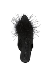 Sam Edelman Black Khai Feather Regular Fit Mules - Image 7 of 7