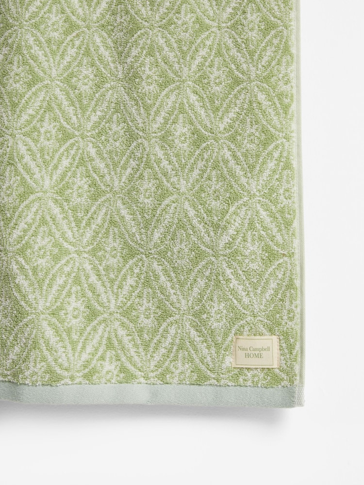 Nina Campbell Aqua Kyoto 100% Cotton Towel - Image 3 of 3
