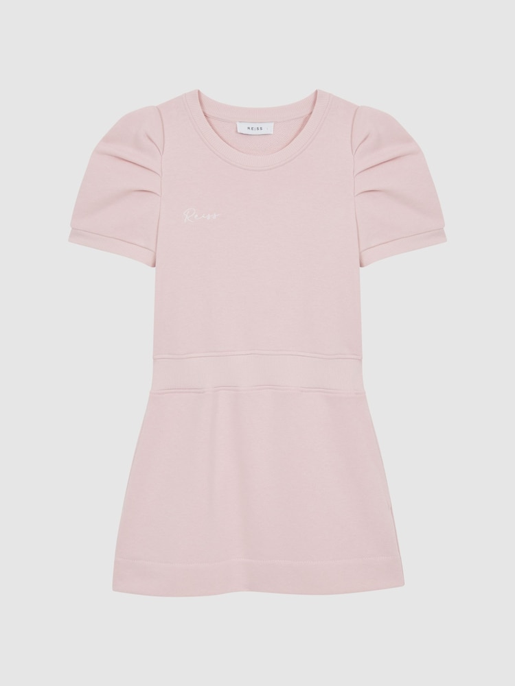Reiss Pink Mimi Senior Pleated Sleeve Dress - Image 2 of 5