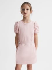 Reiss Pink Mimi Senior Pleated Sleeve Dress - Image 3 of 5