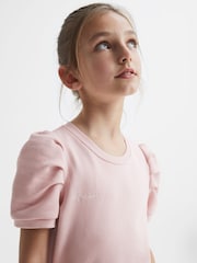 Reiss Pink Mimi Senior Pleated Sleeve Dress - Image 4 of 5