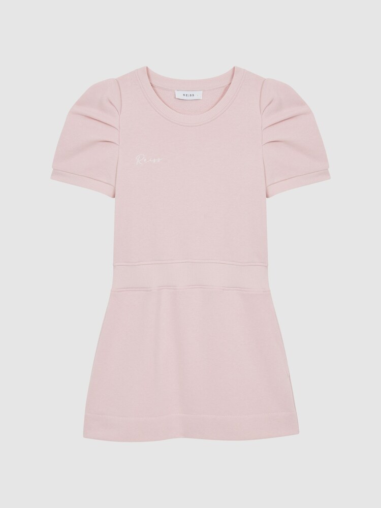 Reiss Pink Mimi 4-9 yrs Pleated Sleeve Dress - Image 2 of 6 Reiss Pink Mimi 4-9 yrs Pleated Sleeve Dress - Image 2 of 6