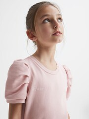Reiss Pink Mimi 4-9 yrs Pleated Sleeve Dress - Image 4 of 6