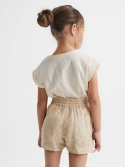 Reiss Off White Tabby Junior Embellished T-Shirt - Image 5 of 6