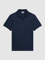 Reiss Blue Night Leeds Slim Fit Mercerised Cotton Polo Shirt - Image 2 of 5