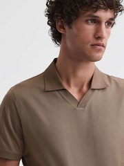 Reiss Fawn Leeds Slim Fit Mercerised Cotton Polo Shirt - Image 1 of 5